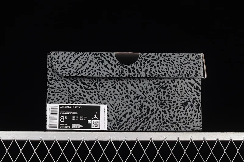 All categories Air Jordan Jordan series basketball shoes Air Jordan 3 foreign trade version Air Jordan 3 "Racer Blue" AJ3 Joe 3 Racing Blue CT8532-145